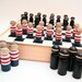 SALE Geekery Gift Pirates vs. Ninjas checker set - Fathers Day Gift Goose Grease