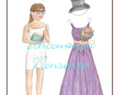 Genevieve, A Paper Doll Girl Who Loves Books
