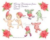 Christmas Paper Doll, Santa's Elves