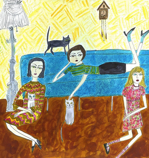 Sunday Night.  Limited edition print by Vivienne Strauss.