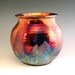 Copper Contrast Raku Pot