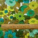 Vintage mad men floral atomic pillow square fabric piece