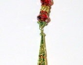 Poppy Red Vintage Inspired Dangling Earrings