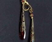 Antique Red Shimmer Earrings
