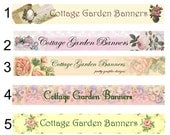 Budget etsy Shop Banner plus avatar CHOICE of ONE Victorian cottage roses Vintage shabby chic
