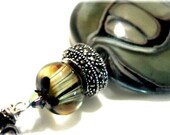 SALE.......One of a Kind Sterling Silver, Marcasite, Lampwork Glass, Vintage Glass and Swarovski Crystal Necklace