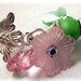 SALE......One of a Kind Sterling Silver, Polymer Clay, Vintage Lucite, Apple Green Turquoise, and Swarovski Crystal Bracelet
