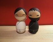 Customizable Wedding Ninjas Kokeshi doll set