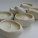 Porcelain Votive Soy Candles, Set of 6 Eggs with Porcelain Bird