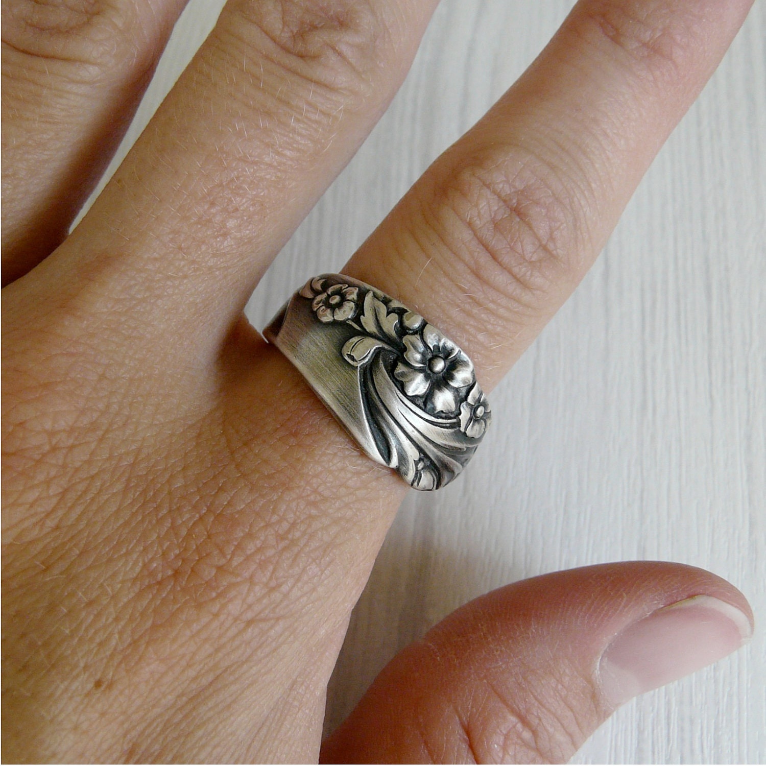 Silver Spoon Ring - Evening Star 1950