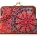 Mythical Bohemian Life Clutch with Navy Lining- Women's Clutch- Aztec/ Bohemian Purse