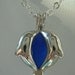 Kissing Dolphin Seaglass Locket Necklace