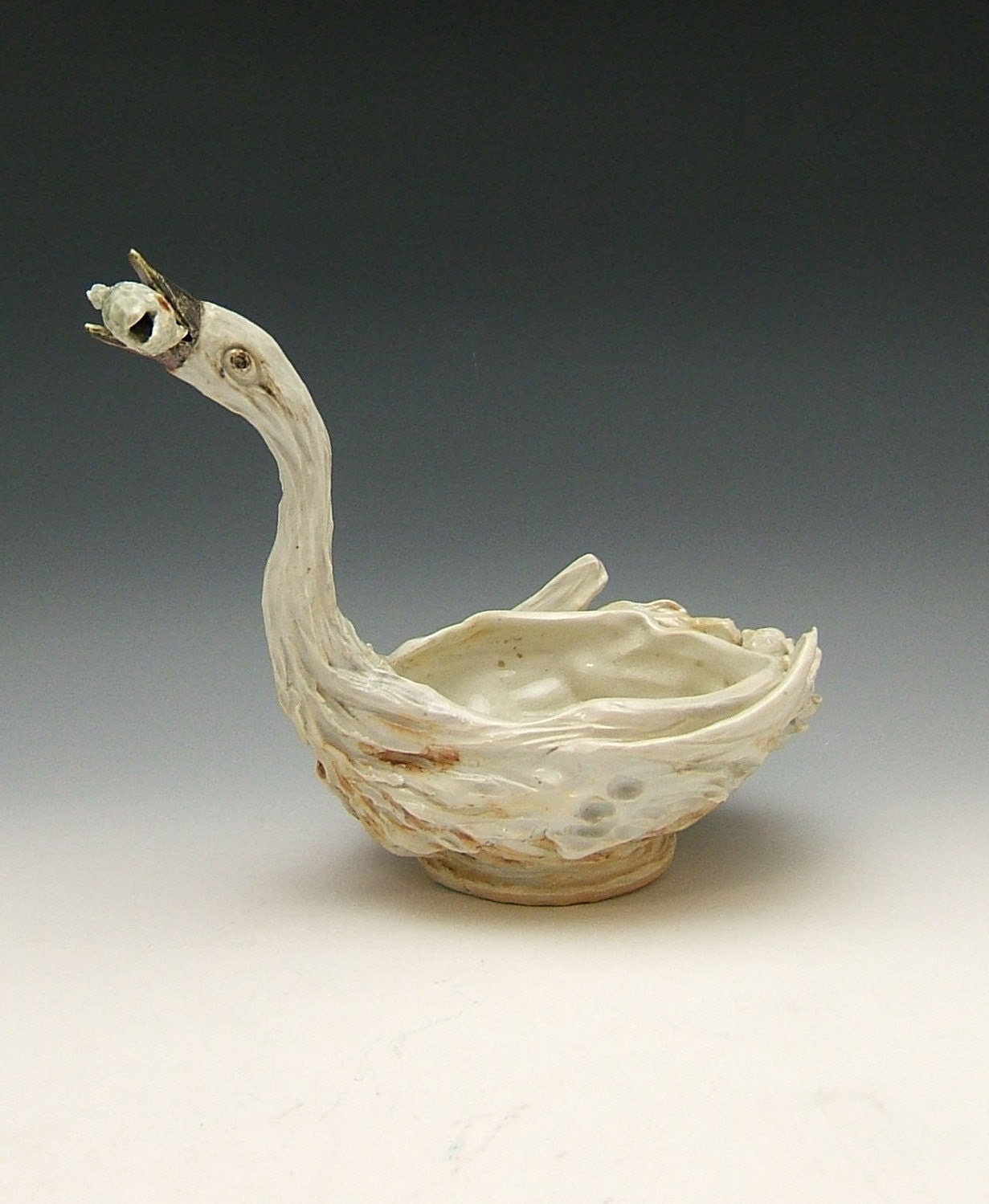 Fish Eating Crane Bowl