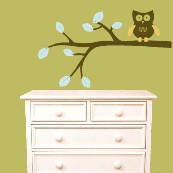 Owl on a Branch Vinyl Wall Art
