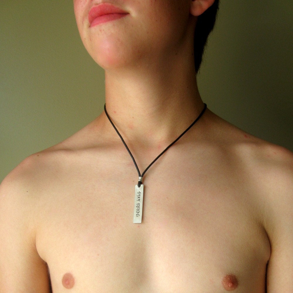 Unique Personalized Pendant Necklace for Men or Women from Sterling Silver
