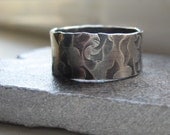 Sterling rustic hammered band