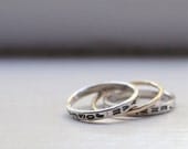 Personalized Mother's Rings with RUSH PRODUCTION - receive in time for Mother's Day