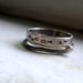 Sterling silver wedding set personalized stacking rings wedding band