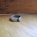 Rustic personalized sterling birthstone ring