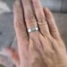 Rustic personalized sterling birthstone ring