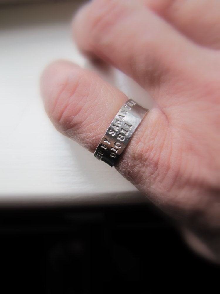 14k White Gold Duck Band Ring Set