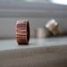 Copper Wood Grain Tree Bark Mens Band Ring Faux Bois - recycled metal