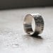 Rustic Sterling Hammered Duck Band Wedding Ring