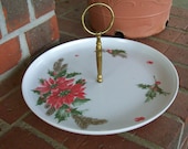 Vintage Melmac Melamine Christmas Serving Tray Cottage Chic Christmas Farmhouse Kitchen Mid Century Modern