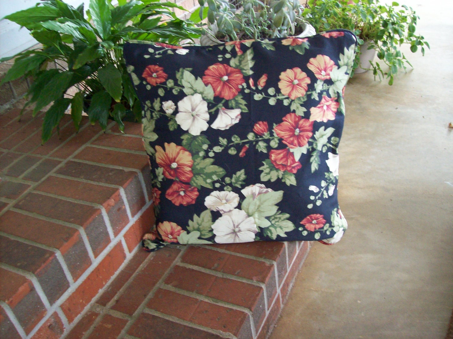 Floral Pillow Throw Decorative Pillow Cottage Chic Pink Roses Home Decor Accent Pillow