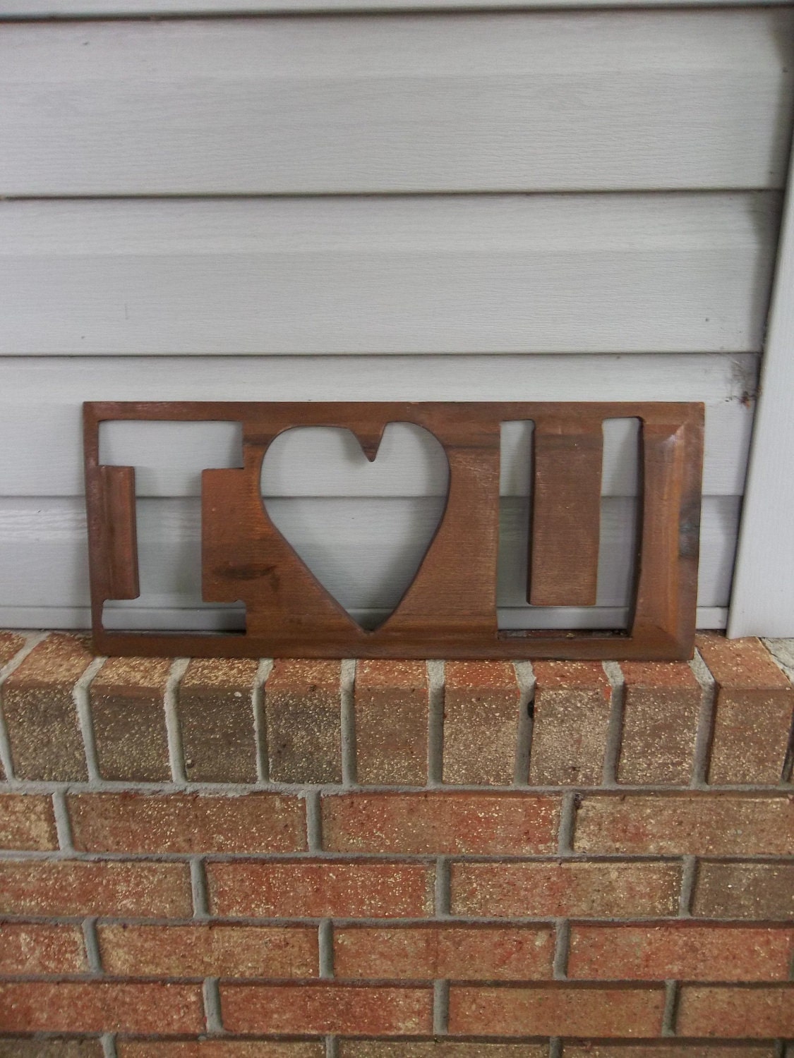 Vintage Sign Love Sign Hand Carved I Love You Sign Wedding Decor Photo Prop Ceremony Proposal Gift Country Farmhouse