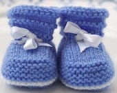 Easy Baby Booties PDF KNITTING PATTERN (1-3, 3-6 and 6-12 months)