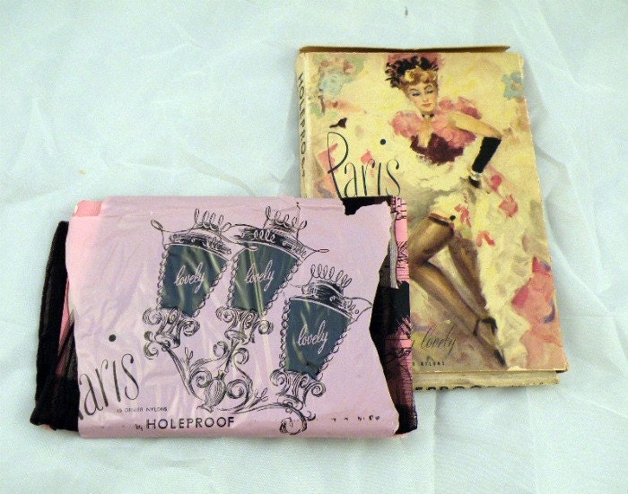 Lovely Lovely Lovely Holeproof Black Seamed Stockings 40s Vintage