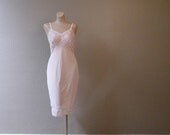Pink Rosebuds Full Slip 50s Vintage 34