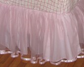 TWIN Size Tulle Bedskirt in Light Pink