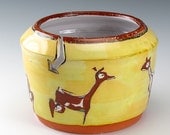 Large Yellow Llama Yarn Bowl