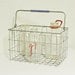 Vintage metal wire basket - storage - organize - handle