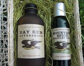 shaving kit... including our organic shaving liquid soap and our famous bay rum aftershave toner