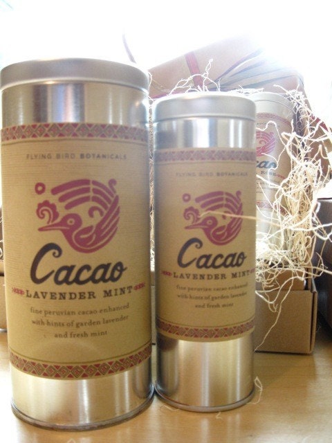 cacao lavender mint... hot drinking chocolate made with 100% organic, natural fair trade ingredients