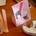Printable Gift bags papercraft - Girl and kitten (5 designs)