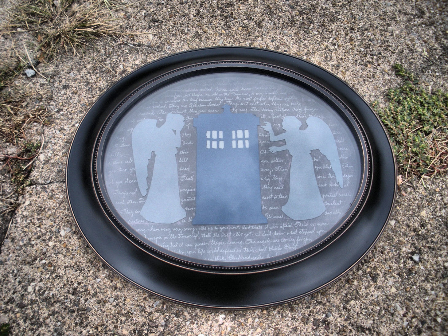 The Angels Have the Phone Box - Doctor Who Original Silhouette Art 8x10