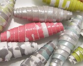 12 paper beads - Madeleine -
