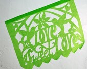 Papel Picado Banner LOVE SWEET LOVE . featured in Martha Stewart Weddings