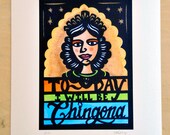 La Chingona . Giclee fine art print of original papercut, signed