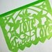 Papel Picado Banner LOVE SWEET LOVE . featured in Martha Stewart Weddings