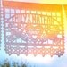 Mexican wedding banners . DOS PALOMAS (3 banners) Custom Names, Color Papel Picado