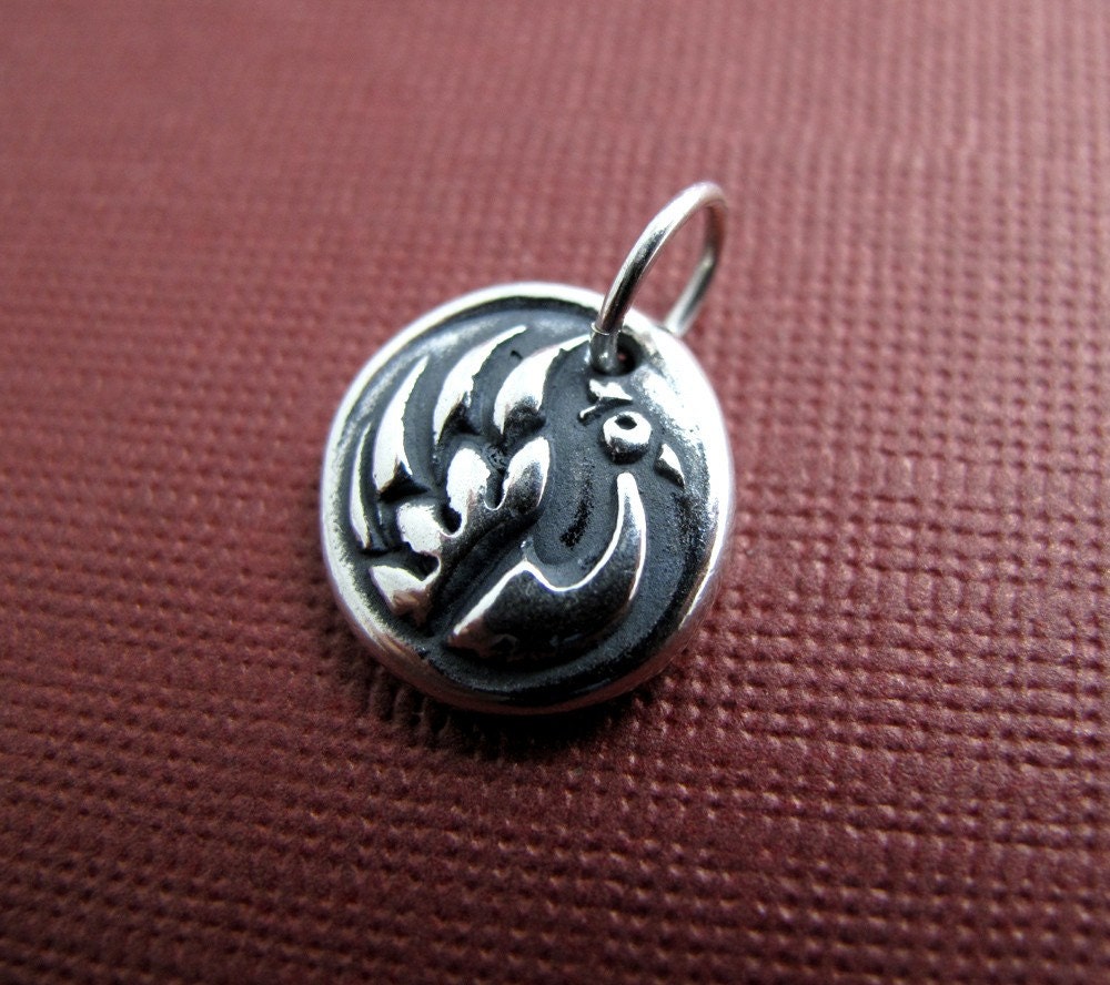 firebird sterling silver phoenix charm