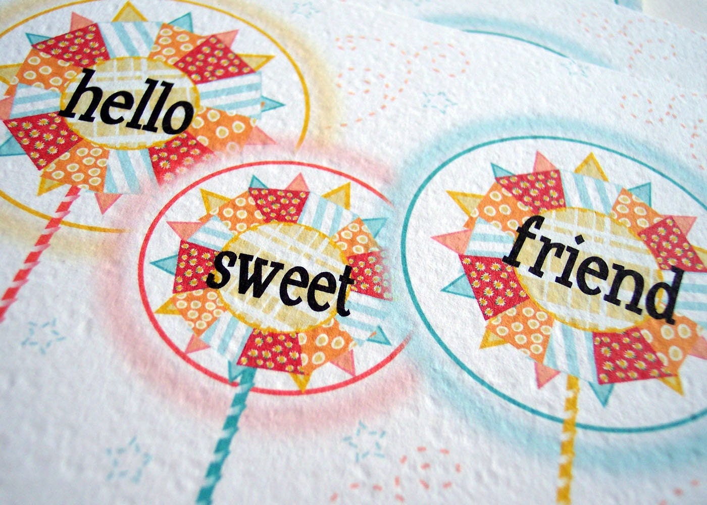 Hello Sweet Friend Set of 6 Notecards