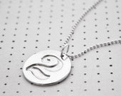 vintage number 2...fine silver necklace
