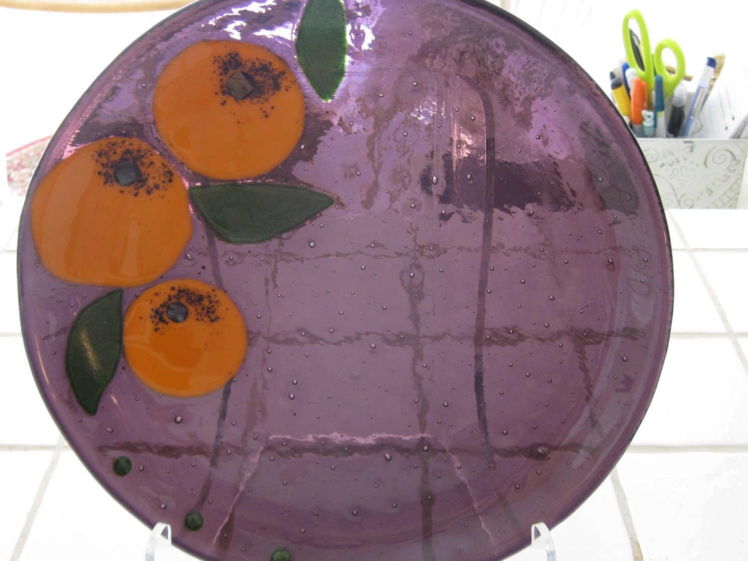 Sicily fused glass bowl