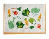 Seeded paper lettuce greeting card